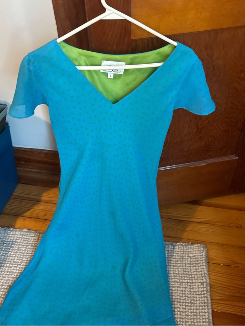 Donna Ricco Bright Lime Green Dress